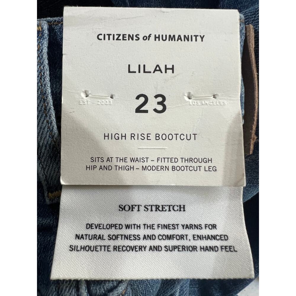 CITIZENS OF HUMANITY WOMENS SIZE 23 HIGH RISE BOOTCUT STRETCH LILAH JEANS NEW - Picture 5 of 13